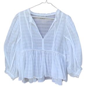 American Eagle AE Babydoll Tie Front Quarter Sleeve Top Sz XS